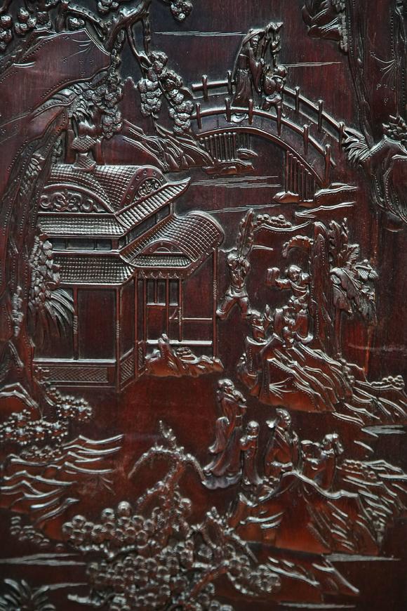 HUNG YUN ZHAI AUCTION HOUSE INCHuali Wood Landscape Top Cabinet