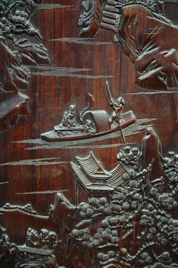 HUNG YUN ZHAI AUCTION HOUSE INCHuali Wood Landscape Top Cabinet