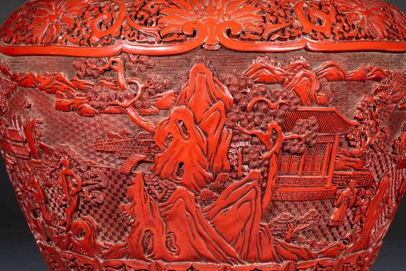 億品兆富株式會社（AALPZF）大清乾隆年制 漆器 人物故事 畫缸