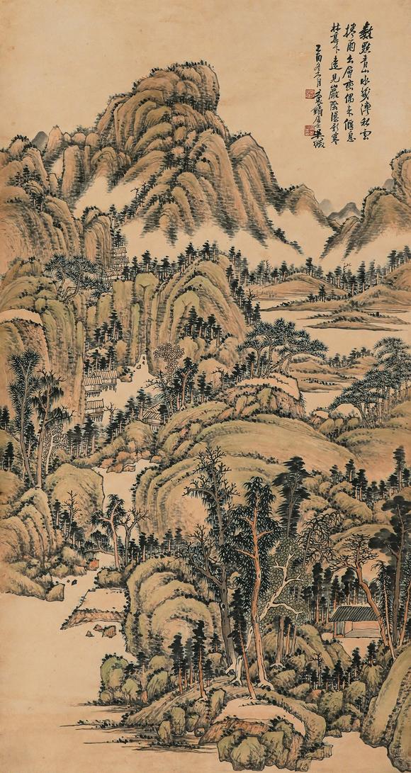 中鴻信吳待秋（1878-1949）?層巒疊翠圖