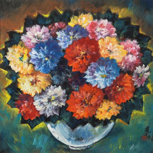 中鴻信林風(fēng)眠（1900-1991）?瓶花
