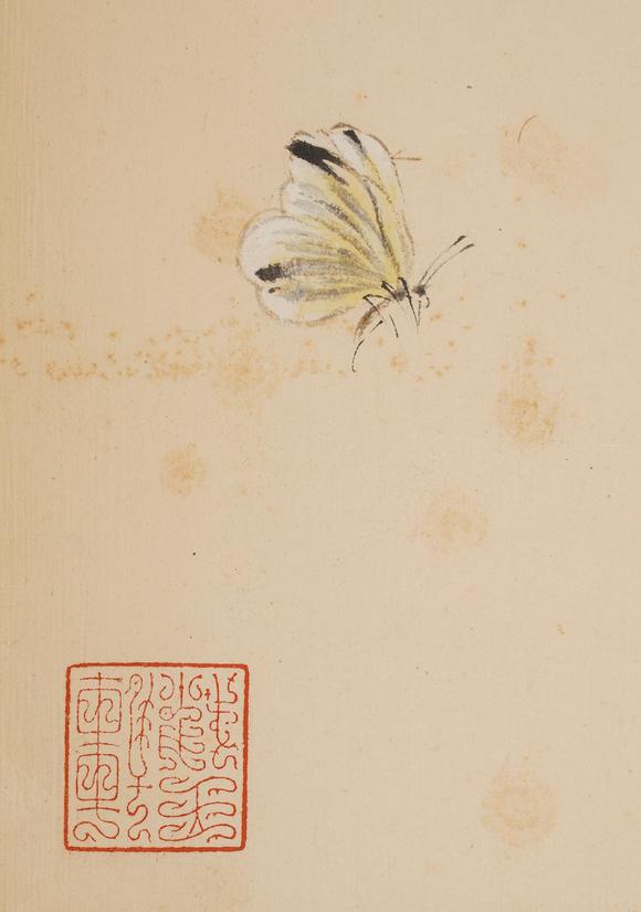 中鴻信陳佩秋（1923-2020）?幽蘭粉蝶