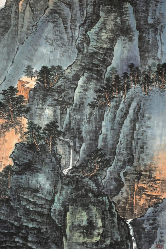 中鴻信謝稚柳（1910-1997）?山谷鳴泉