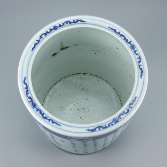 （和正堂株式會社）吉祥美術(shù)清 康熙聖友寶石雅製青花赤壁賦詩文詩筒