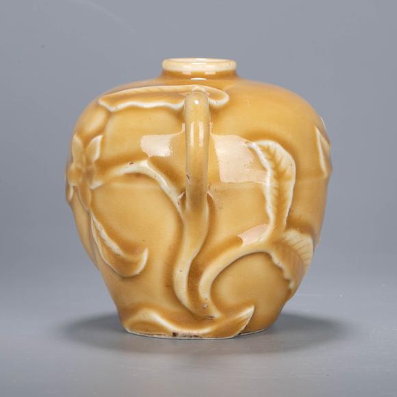 （和正堂株式會社）吉祥美術(shù)明 黃釉水注