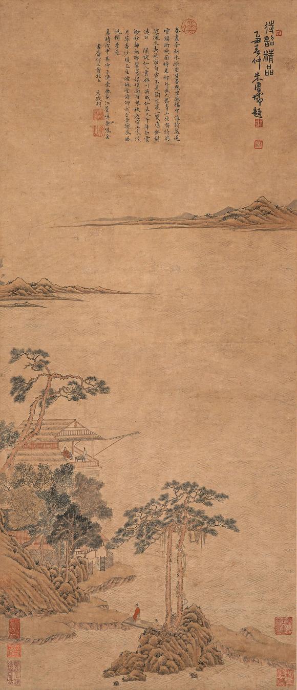 中鴻信文徵明（1470-1559）?春江疊嶂圖軸