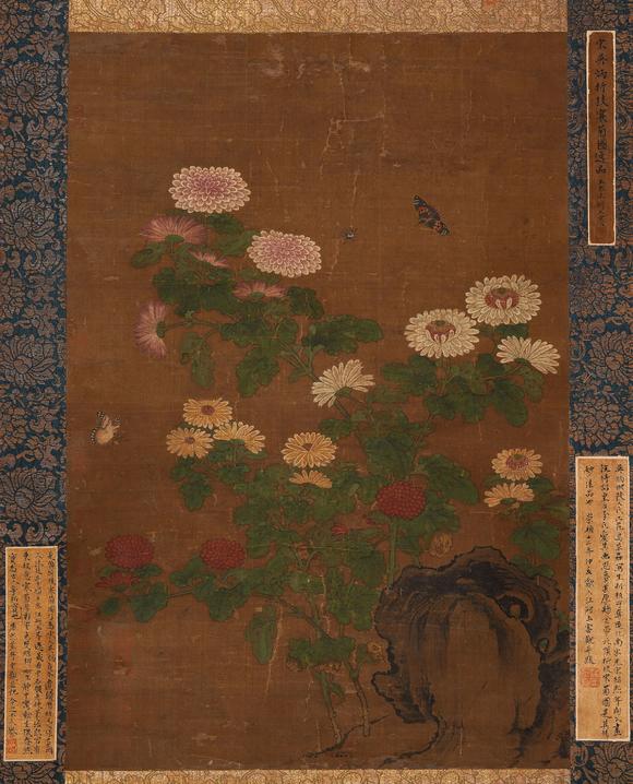 中鴻信吳炳（宋）?折枝寒菊圖