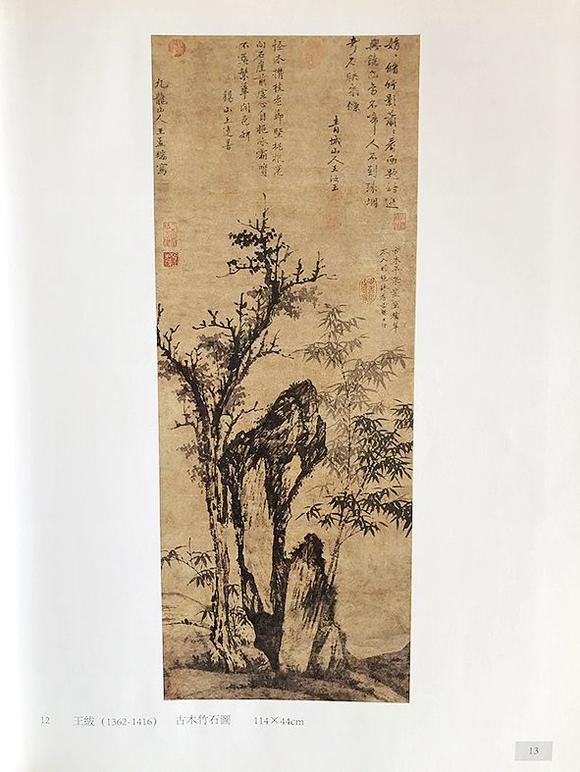 中鴻信王紱（1362-1416）?枯木竹石圖