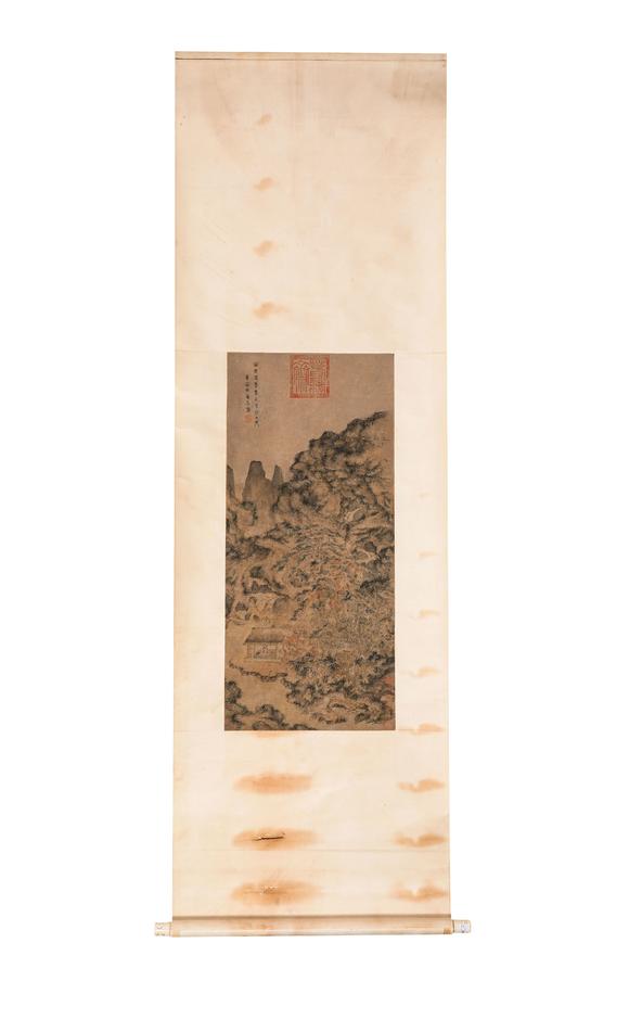 中鴻信王蒙（1308-1385）?秋山讀書圖