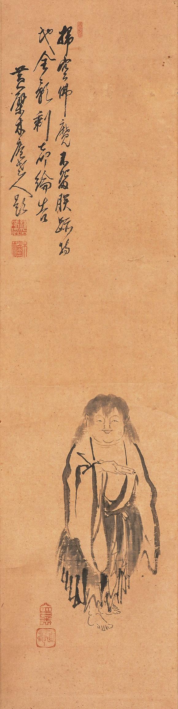中鴻信釋木庵（1611-1684）?寒山拾得觀音一堂