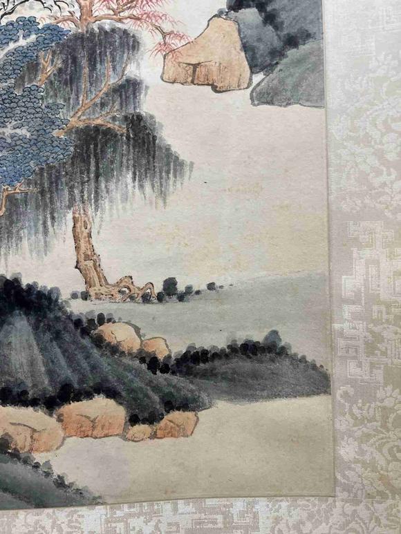日本松町古美張大千 山水