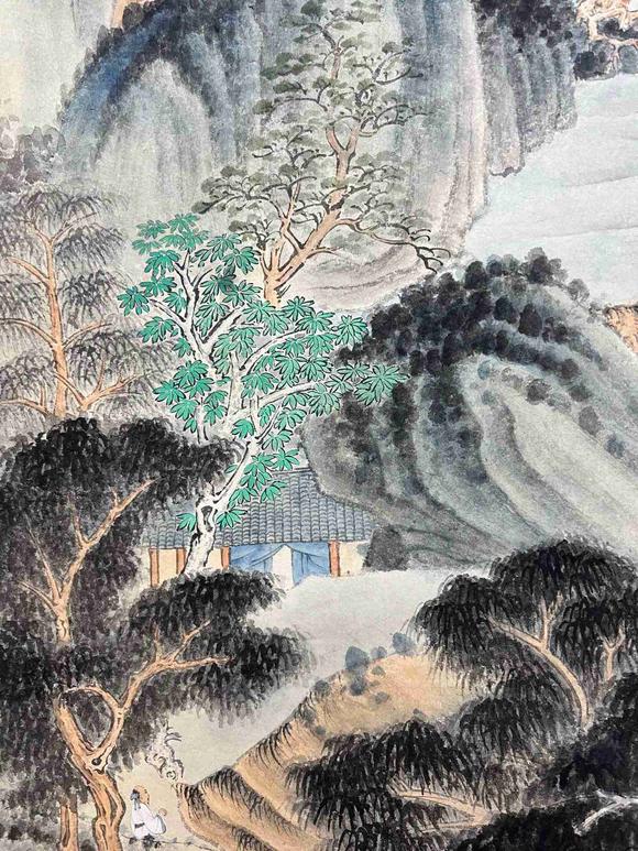 日本松町古美張大千 山水
