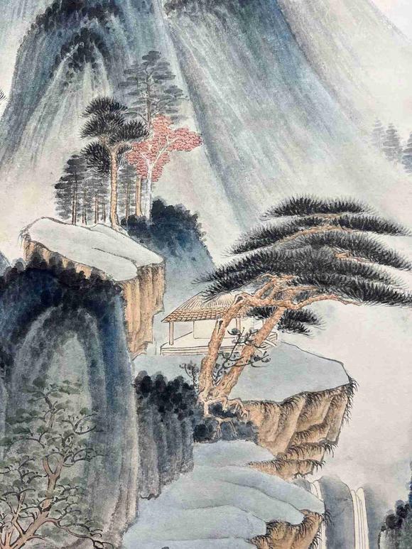 日本松町古美張大千 山水