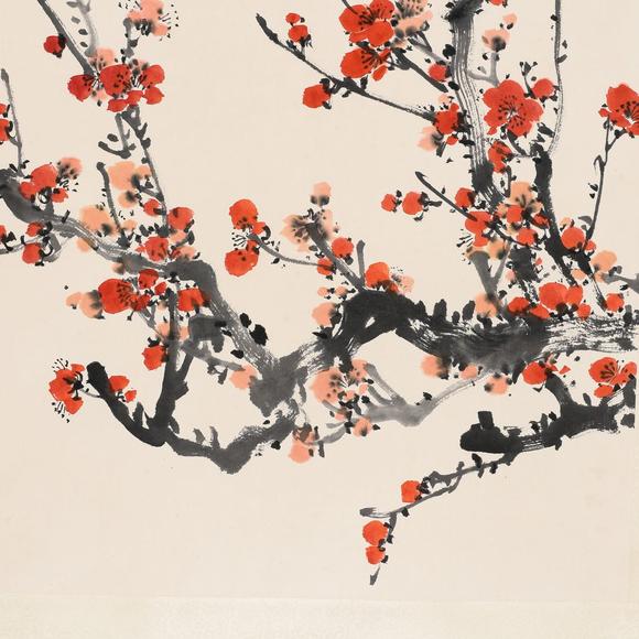 藝是拍賣董壽平 紅梅圖