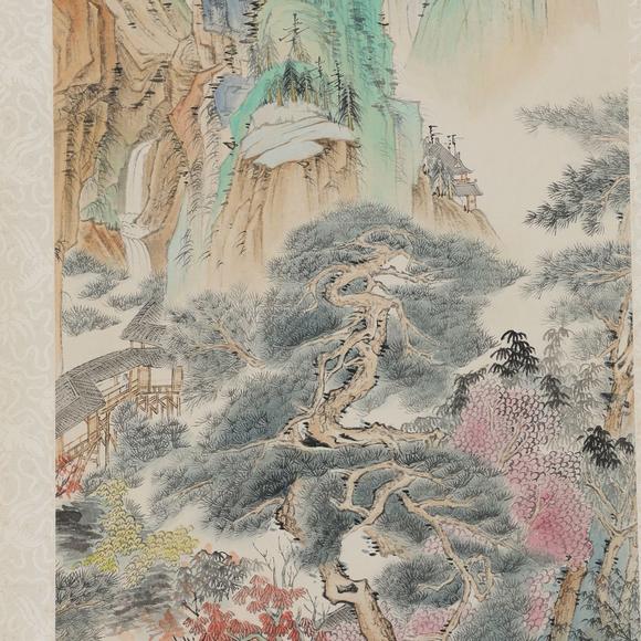 藝是拍賣胡也佛 青綠山水