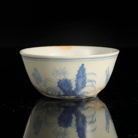 藝是拍賣明成化·青花雞缸杯殘件