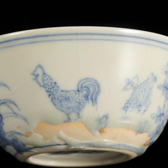 藝是拍賣明成化·青花雞缸杯殘件