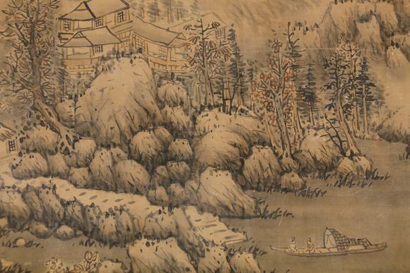 東京銀座（古美術宋磁）藍瑛  關山積雪