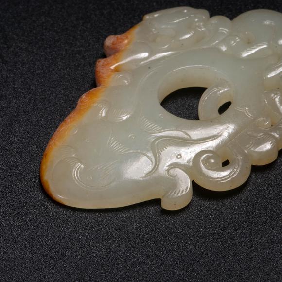 （和正堂株式會社）吉祥美術(shù)明 白玉螭龍玉佩