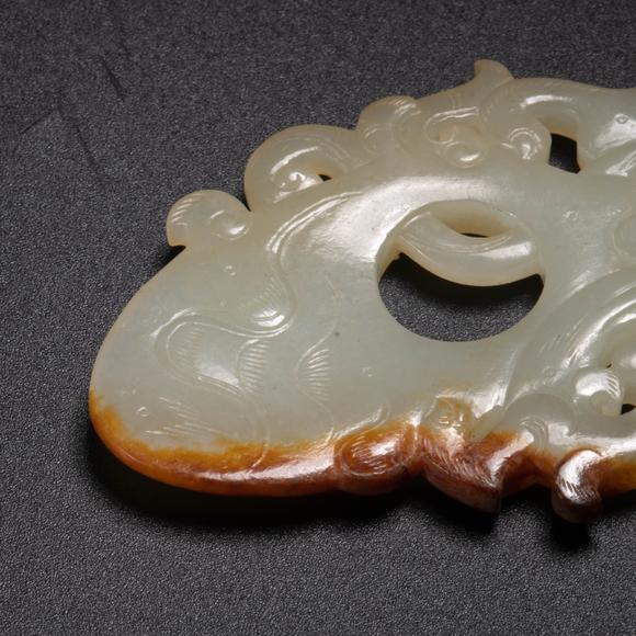 （和正堂株式會社）吉祥美術(shù)明 白玉螭龍玉佩