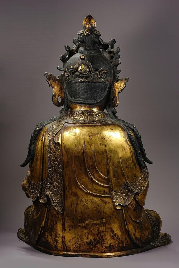 日本東競(jìng)株式會(huì)社明 銅鎏金觀音坐像