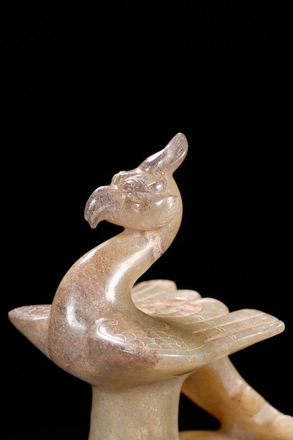 日本東競株式會社明以前 和田玉 “鳳鳥踏辟邪”