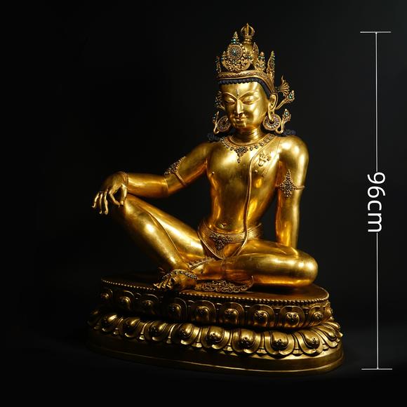 日本東競(jìng)株式會(huì)社16世紀(jì) 銅鎏金蓮花手菩薩坐像