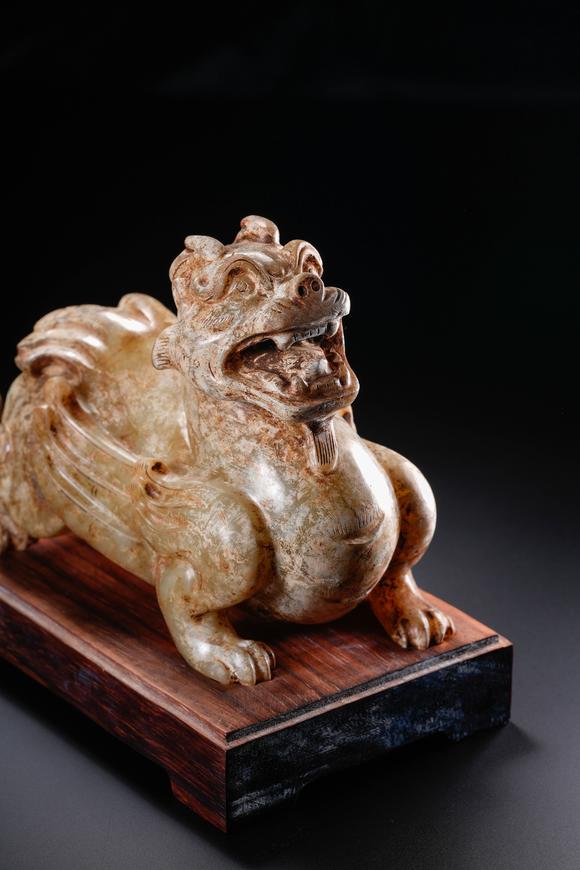 日本東競株式會社明以前 和田玉辟邪獸