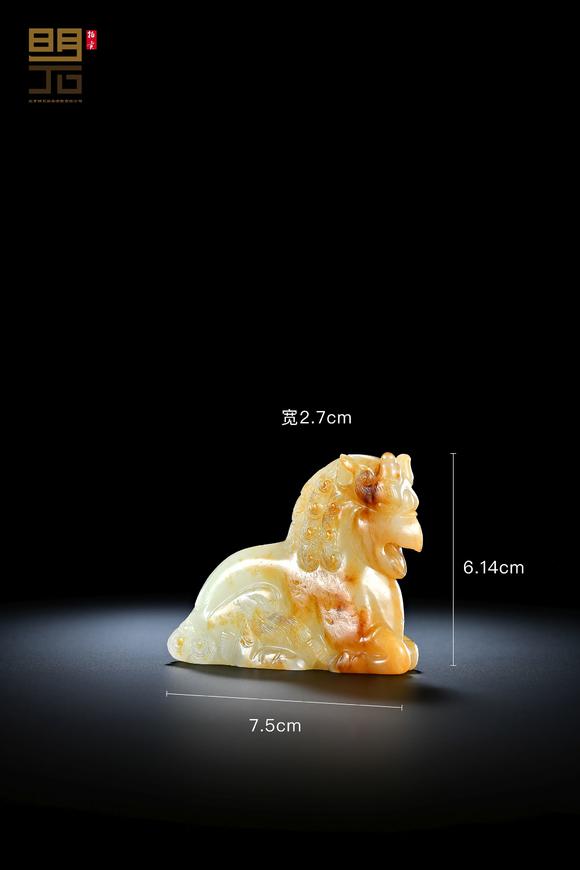 北京明石拍賣有限公司明 白玉紅沁獅鷲神獸