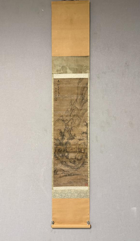 東京新日本高翔（1688-1753）　山水　絹本立軸