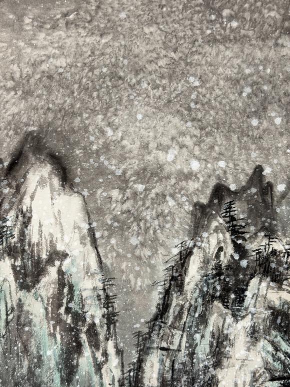 東京新日本陳大章（1930-2015）　瑞雪　紙本鏡心