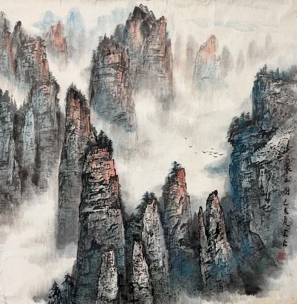 東京新日本宋滌（b.1945）　暮山圖　紙本鏡心