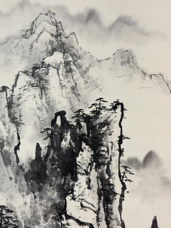 東京新日本孫永舜（b.1943）　黃山雲(yún)峰　紙本立軸