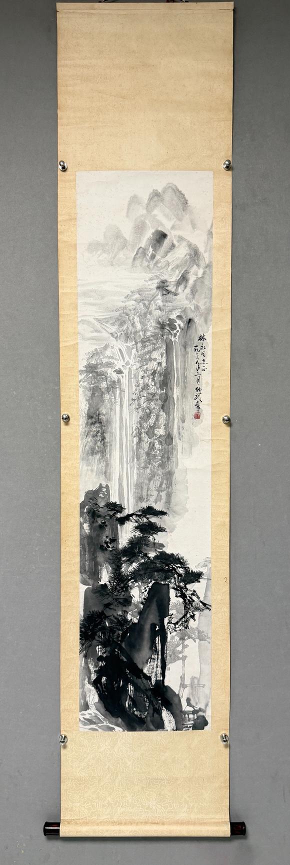 東京新日本黑伯龍（1915-1989）　山水　紙本立軸