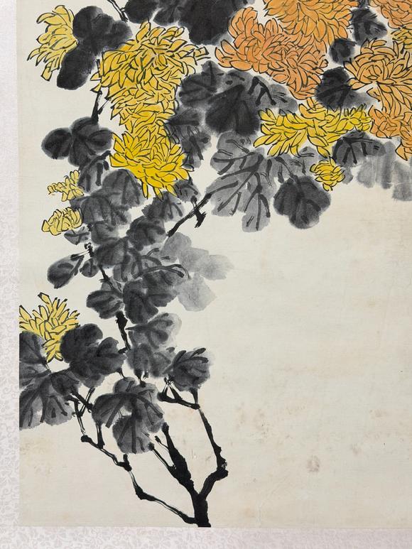 東京新日本詹安泰（1902-1967）　花卉　紙本立軸