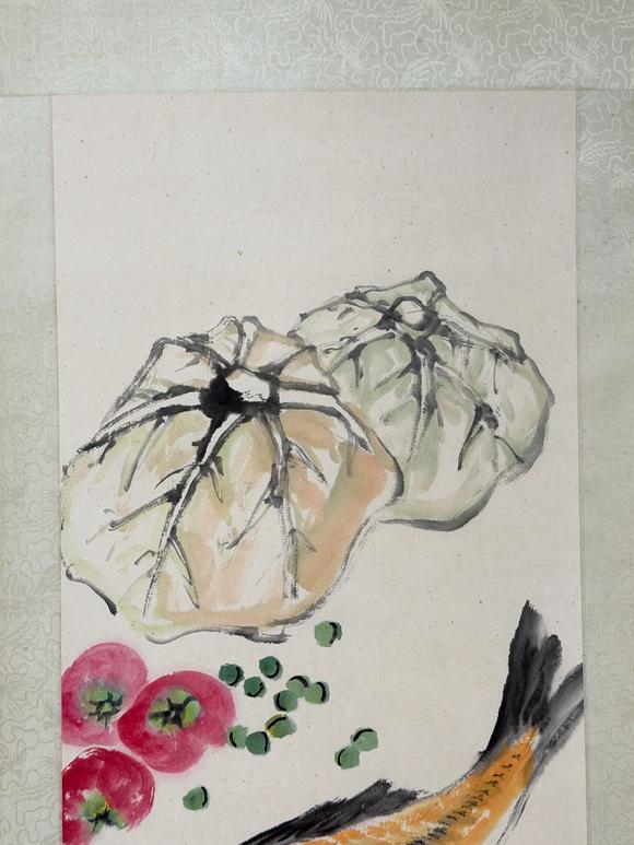 東京新日本張大壯（1903-1980）　海鮮　紙本立軸