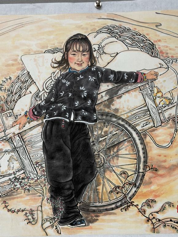 東京新日本劉文西（1933-2019）　一束野花　紙本鏡心