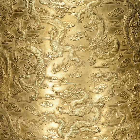 北京唐潮拍賣有限公司浮雕鎏金龍紋瓶