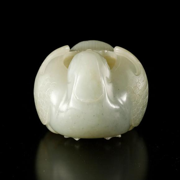 藝是拍賣(mài)清·玉雕鴛鴦水盂