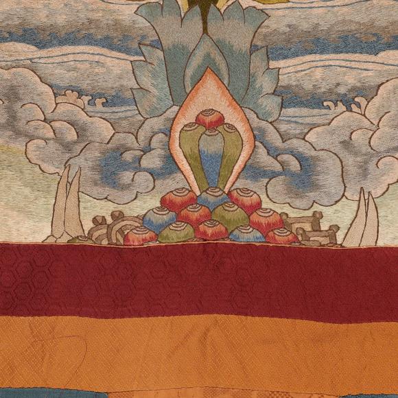藝是拍賣清·刺繡唐卡文殊菩薩坐像