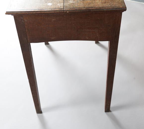 TooveysA George III provincial oak side table, probably North Country, the