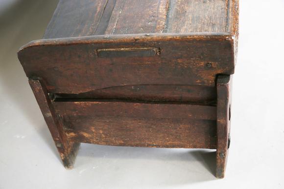 TooveysA rare 16th century boarded oak clamp-front ark or meal chest, the d