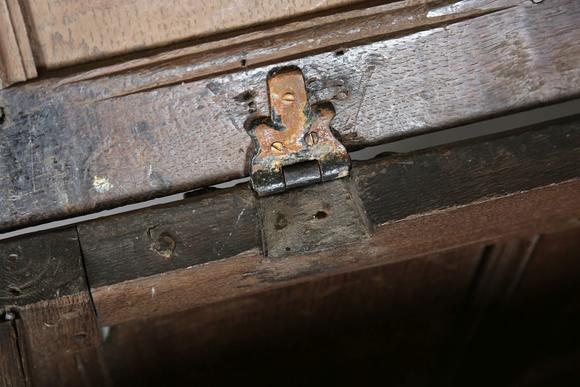 TooveysAn early 18th century provincial oak panelled coffer with incised de