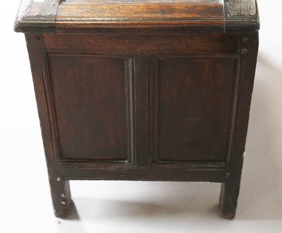 TooveysAn early 18th century provincial oak panelled coffer with incised de