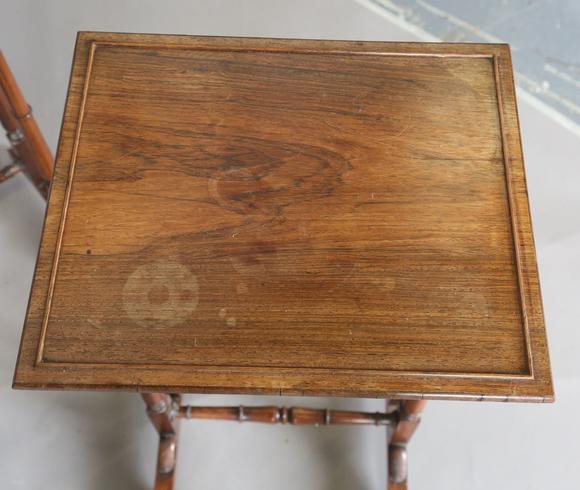 TooveysAn unusual mid-Victorian rosewood quartetto nest of occasional table
