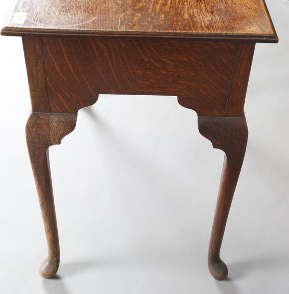 TooveysA late 19th century provincial oak side table, fitted with a single