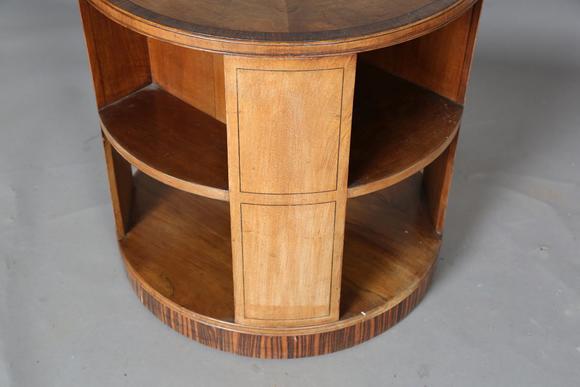 TooveysAn Art Deco walnut revolving book table by Heal & Son Ltd, the quart