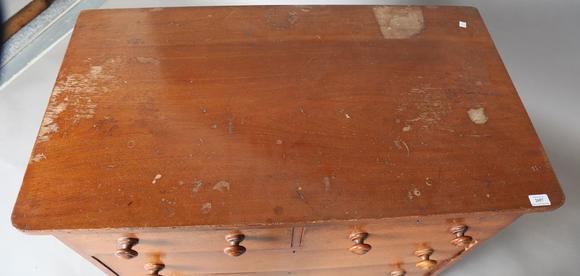 TooveysA 19th century walnut chest of drawers, height 80cm, width 100cm, de