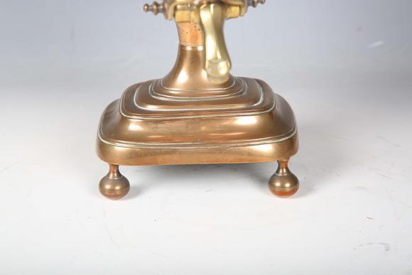 TooveysA Regency copper samovar with Greek key border and ring handles, hei