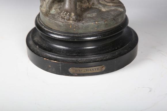 TooveysA late 19th century cast spelter figural table lamp in the form of a